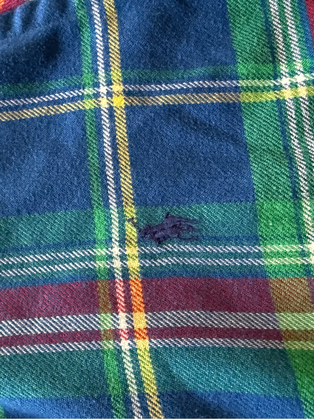 Ralph Lauren Green Multi Plaid Flannel Shirt - Custom Fit size small - Picture 4 of 9